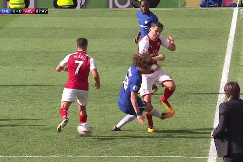 David Luiz vs Arsenal