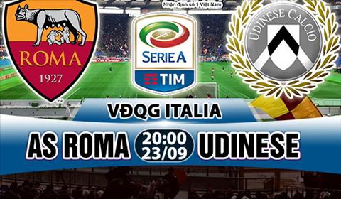 Nhan dinh AS Roma vs Udinese 20h00 ngay 239 (Serie A 201718) hinh anh