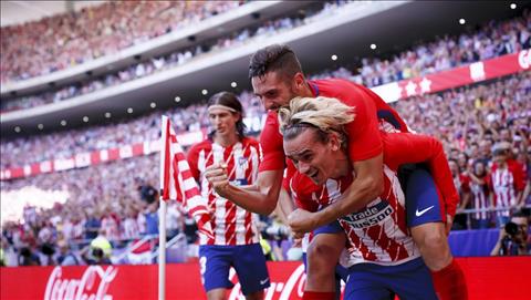 Atletico Madrid 2-0 Sevilla: Leo lên ngôi nhì bảng