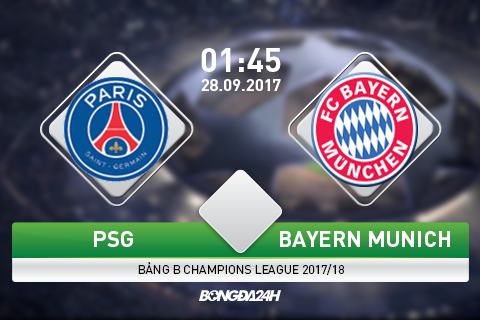 Nhận định PSG vs Bayern Munich 01h45 ngày 28/9 (Champions League 2017/18)
