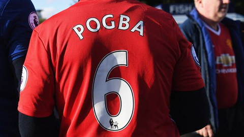Áo đấu Pogba bán chạy nhất ở Ngoại hạng Anh 2017/18