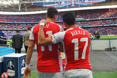 Alexis Sanchez va Mesut Ozil sap het han hop dong voi Arsenal.