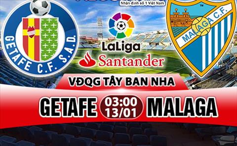 Nhận định Getafe vs Malaga 03h00 ngày 13/1 (La Liga 2017/18)