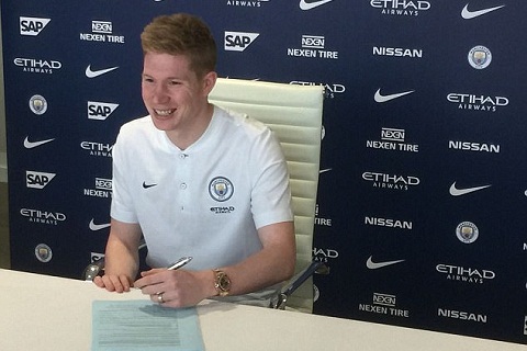 CHÍNH THỨC: Kevin De Bruyne gia hạn 5 năm với Man City