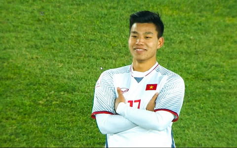 Vu Van Thanh thuc hien qua da cuoi cung tren loat luan luu giup U23 Viet Nam vuot qua U23 Qatar.