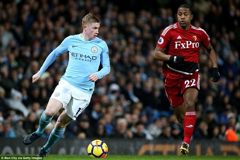Man City 3-1 Watford: Khi Kevin lại khiến cả nước Anh nản lòng