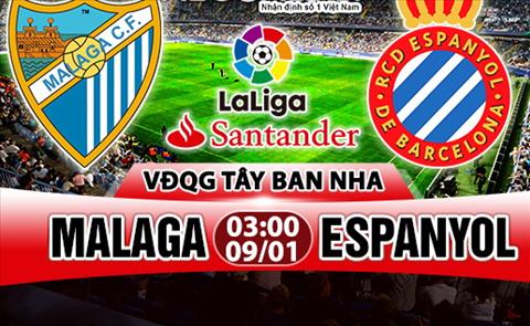 Nhận định Malaga vs Espanyol 03h00 ngày 9/1 (La Liga 2017/18)