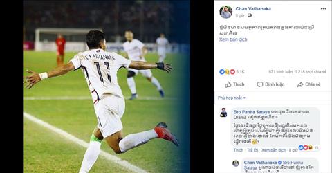 Thua nguoc Myanmar, Chan Vathanaka - Messi Campuchia doa bo AFF Cup 2018.