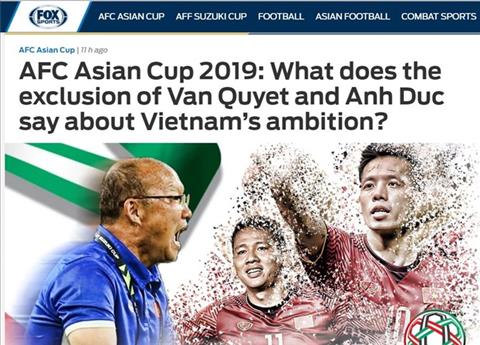 FOX Sports chỉ ra hai lý do thầy Park loại Anh Đức, Văn Quyết khỏi Asian Cup