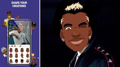 Tiền vệ Pogba ra mắt ứng dụng biểu tượng cảm xúc
