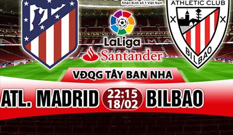 Nhận định Atletico Madrid vs Bilbao 22h15 ngày 18/2 (La Liga 2017/18)
