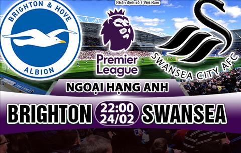 Nhận định Brighton vs Swansea 22h00 ngày 24/2 (Premier League 2017/18)