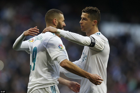 Cristiano Ronaldo duoc danh gia cao khi nhuong quyen da phat den cho Benzema.