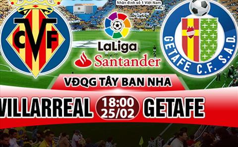 Nhận định Villarreal vs Getafe 18h00 ngày 25/2 (La Liga 2017/18)