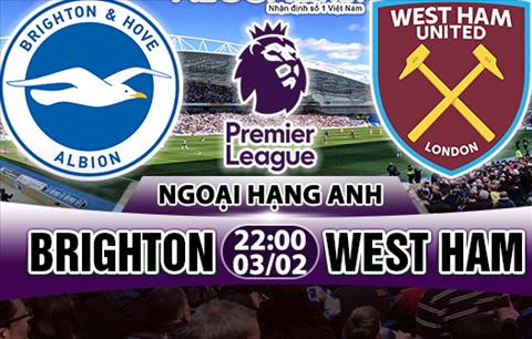 Nhận định Brighton vs West Ham 22h00 ngày 3/2 (Premier League)