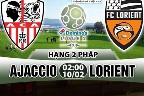 Nhận định Ajaccio vs Lorient 02h00 ngày 10/2 (Hạng 2 Pháp)