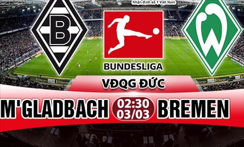 Nhận định Gladbach vs Bremen 02h30 ngày 3/3 (Bundesliga 2017/18)