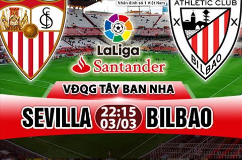 Nhận định Sevilla vs Bilbao 22h15 ngày 3/3 (La Liga 2017/18)