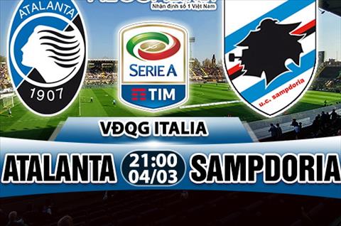 Nhận định Atalanta vs Sampdoria 21h00 ngày 4/3 (Serie A 2017/18)