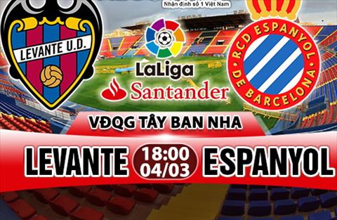 Nhận định Levante vs Espanyol 18h00 ngày 4/3 (La Liga 2017/18)