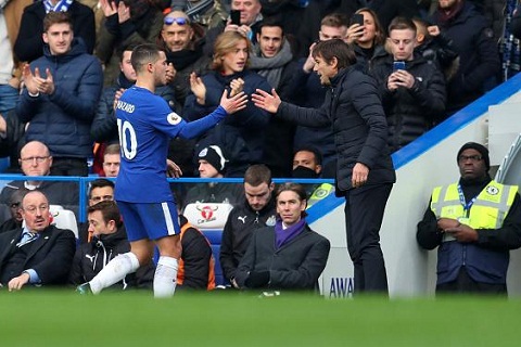 Eden Hazard gia han hop dong voi Chelsea neu Conte bi sa thai hinh anh