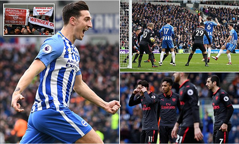 Du am Brighton 2-1 Arsenal Tham hoa phong thu hinh anh