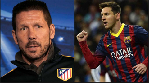HLV Diego Simeone phat bieu ve Lionel Messi