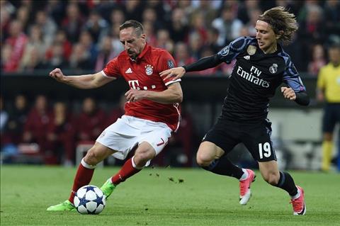 Bayern vs Real Modric Ribery di bong