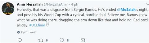 Sergio Ramos bị tổng sỉ vả sau đòn hạ gục Salah như võ sỹ MMA hình ảnh 2