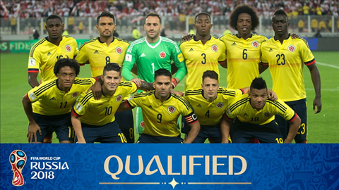 Danh sách cầu thủ đội tuyển Colombia tham dự World Cup 2018