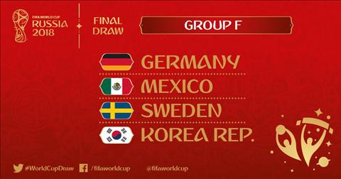 Lịch thi đấu bảng F World Cup 2018