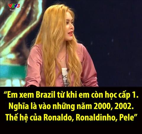 Hotgirl Cao Diệp Anh gây bão khi nói Pele cùng thời với Ronaldo hình ảnh