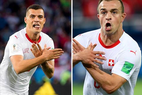 Xhaka, Shaqiri có thể bị phạt sau tình huống ăn mừng tranh cãi