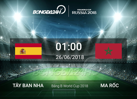Kết quả Tây Ban Nha vs Ma rốc trận đấu bảng B World Cup 2018