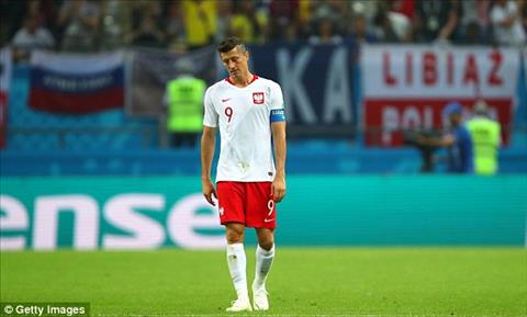 Lewandowski va Ba Lan la dai dien chau Au dau tien lot nhom nhung doi tuyen bi loai sau hai tran dau tien World Cup 2018.