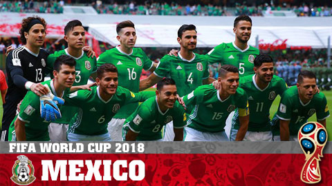 Lịch thi đấu World Cup 2018 của đội tuyển Mexico