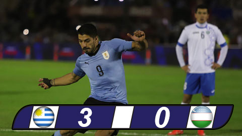 Tổng hợp: Uruguay 3-0 Uzbekistan (Giao hữu quốc tế)