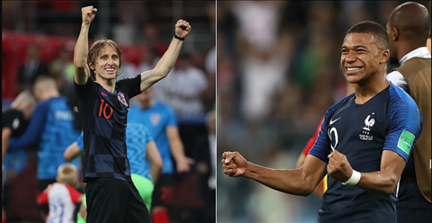 Mbappe và Modric được vinh danh sau trận chung kết World Cup 2018