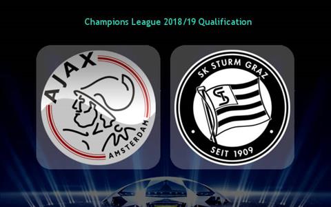 Nhận định Ajax vs Sturm Graz 01h30 ngày 26/7 (Champions League 2018/19)