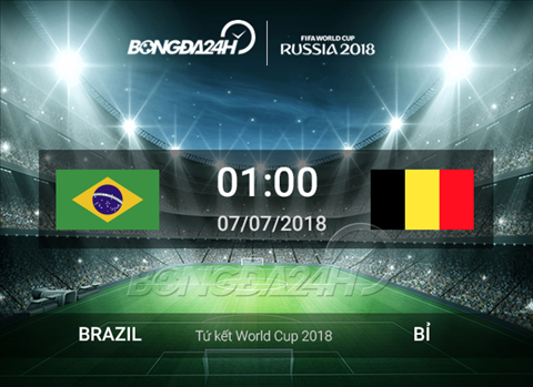 Kết quả Brazil vs Bỉ trận đấu tứ kết World Cup 2018