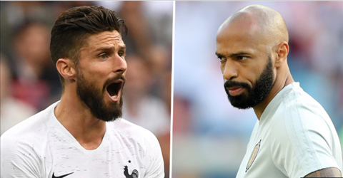 Olivier Giroud phát biểu về Thierry Henry hình ảnh