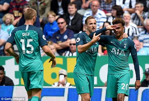 Alli giup Tottenham dan truoc 2-1 sau 45 phut dau tien