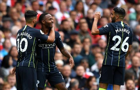 Sterling ghi ban cho Man City