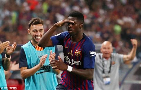 HLV Valverde phát biểu về Dembele sau trận Barca 2-1 Sevilla hình ảnh