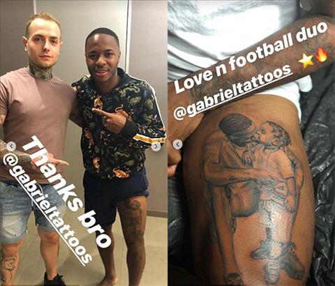 Tiền đạo Sterling giải thích hình xăm mới đầy ý nghĩa