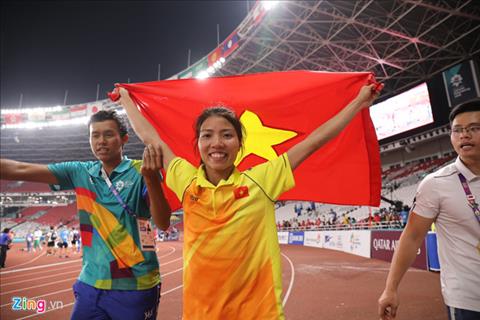 Bui Thi Thu Thao gianh HCV noi dung nhay xa tai ASIAD 2018. Anh: Zing.vn