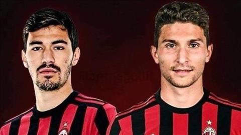 Alessio Romagnoli va Mattia Caldara cua AC Milan