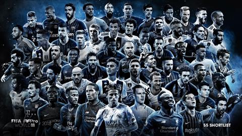 Thống kê thú vị về danh sách 55 cầu thủ xuất sắc nhất thế giới 2017-18 đội hình xuất sắc nhất thế giới năm 2017