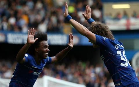 Willian muon David Luiz o lai Chelsea