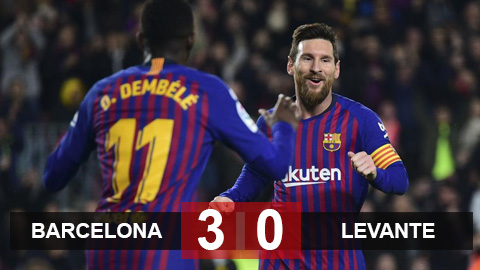 Video tổng hợp: Barca 3-0 Levante (Lượt về vòng 1/8 Cúp nhà vua TBN 2018/19)